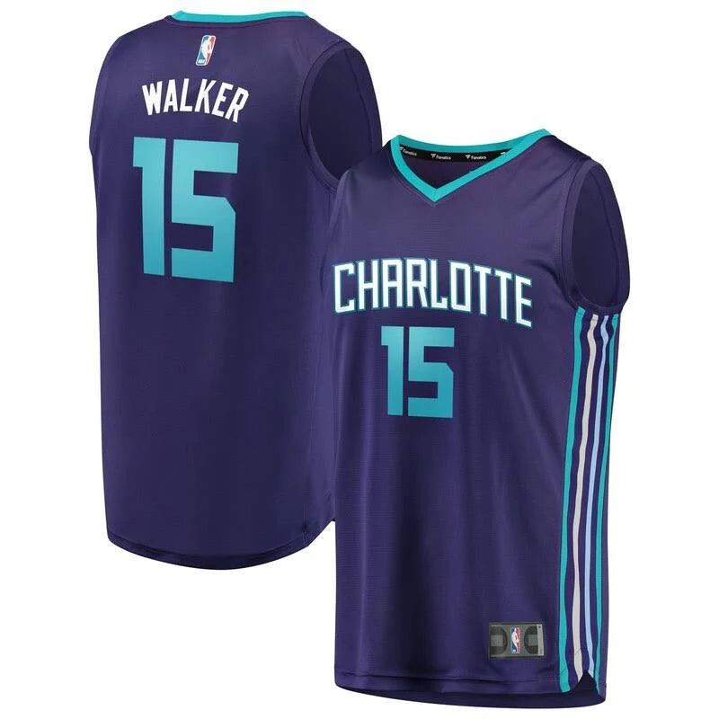 NBA Youth Replica Player Jersey Fastbreak Kemba Walker Hornets (Purple)