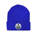 NHL Knit Hat Black & White Replica Cuff Oilers