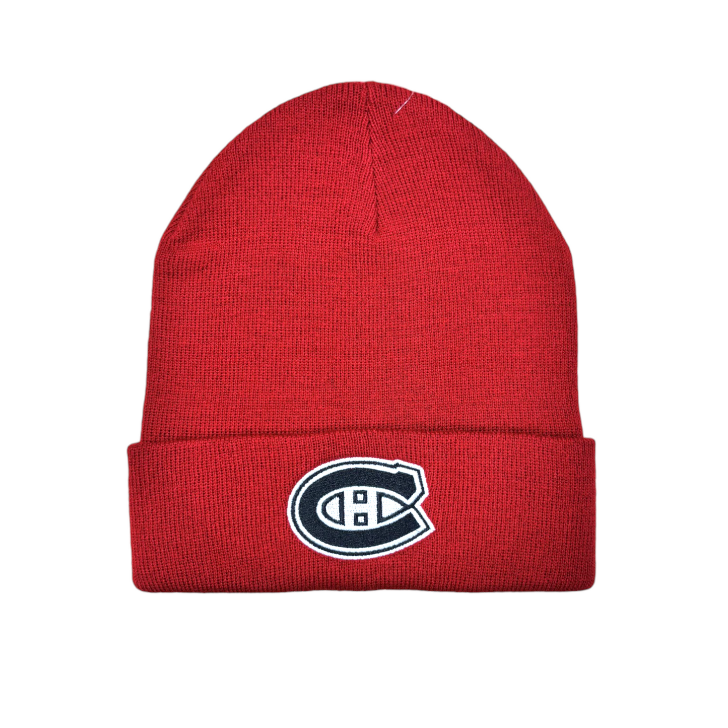 NHL Knit Hat Black & White Logo Replica Cuff Canadiens