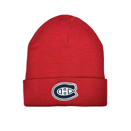 NHL Knit Hat Black & White Logo Replica Cuff Canadiens