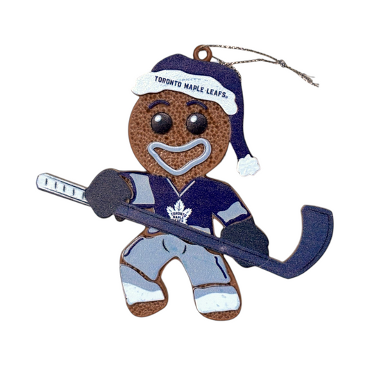 NHL Ornament Gingerbread Man Maple Leafs