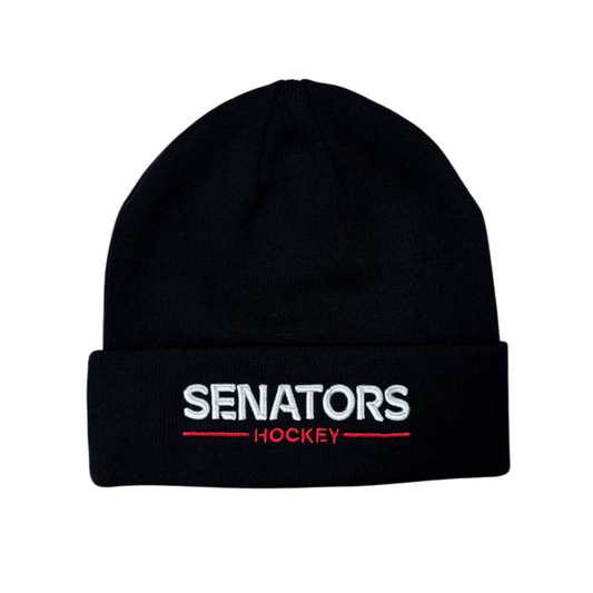 NHL Knit Hat Authentic Pro Cuffed Wordmark Beanie Rink Road 2025 Senators