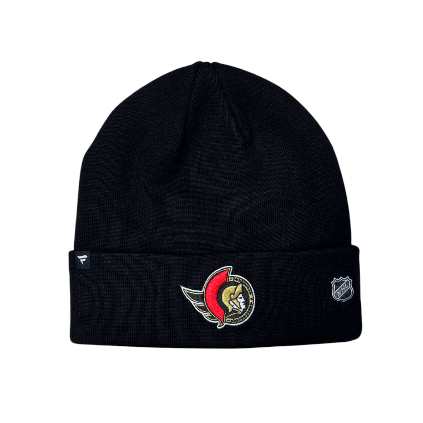 NHL Knit Hat Authentic Pro Cuffed Wordmark Beanie Rink Road 2025 Senators