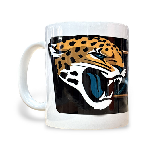 NFL Coffee Mug Subl. 11 Oz C-Handle White Jaguars