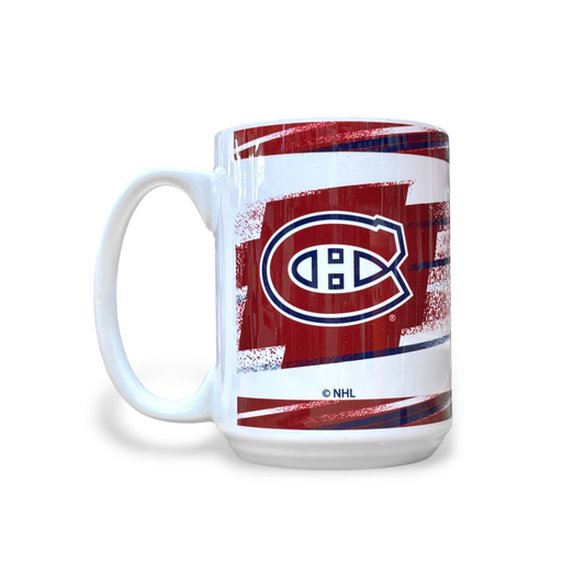 NHL Coffee Mug 15 Oz Sublimated Speed Canadiens