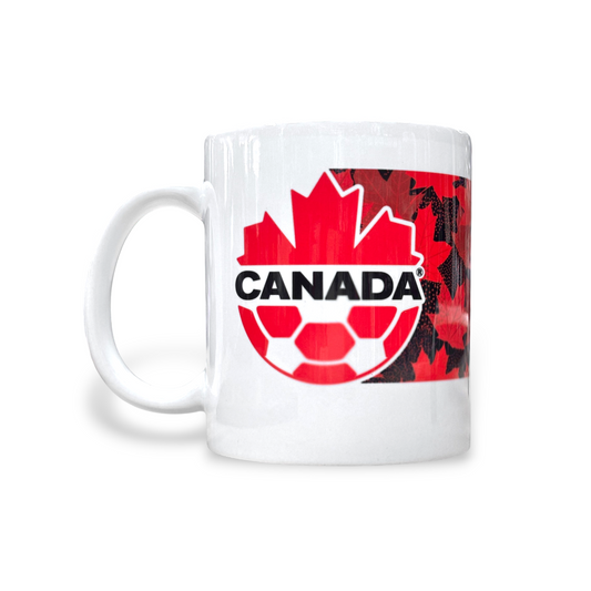 Soccer Canada Coffee Mug Sublimated 11 Oz C-Handle White Team Canada