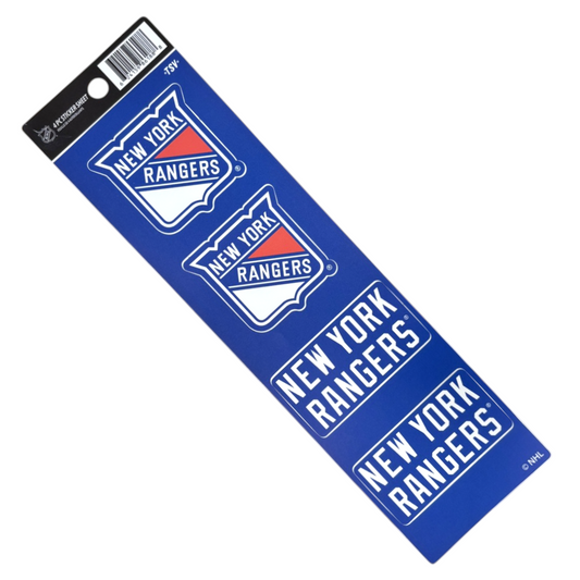 NHL 4Pc Sticker Sheet Rangers