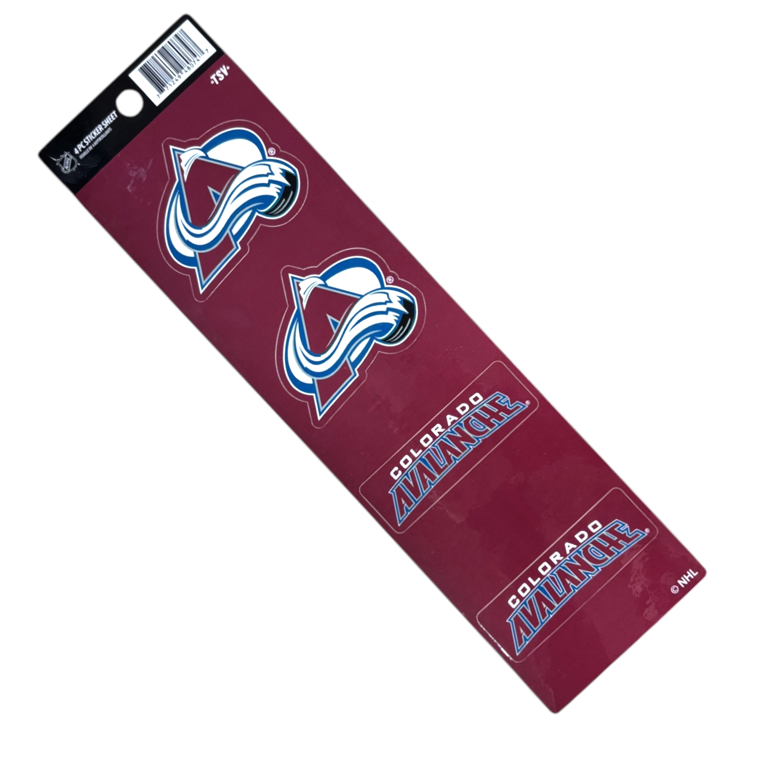 NHL 4Pc Sticker Sheet Avalanche