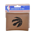 NBA Wallet Leather Laser Engraved Tri-Fold Raptors (Brown)