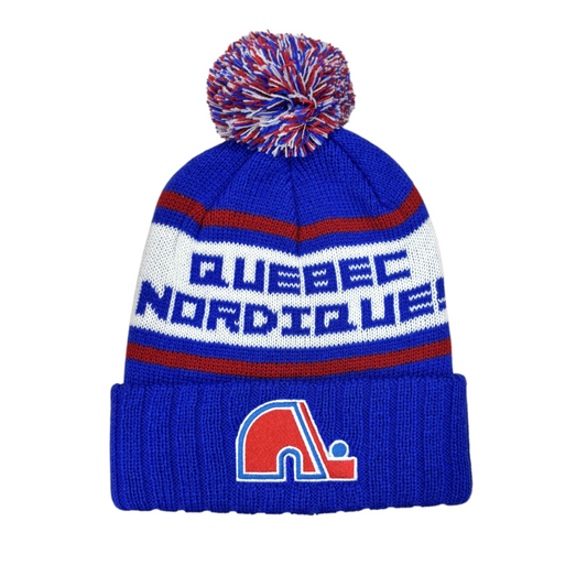 NHL Knit Hat Vintage Pillow Line Nordiques (Blue)