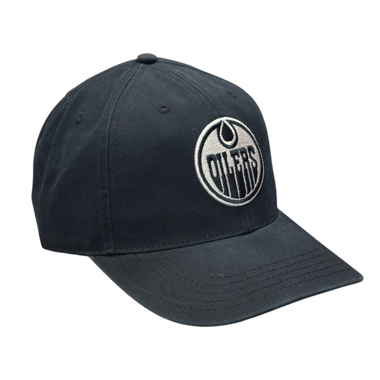 NHL Hat Blue Line Black Oilers