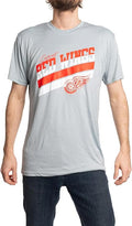 NHL T-Shirt Performance Rashguard Stripes Red Wings