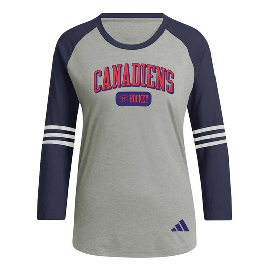 NHL Ladies Long Sleeve Shirt Stripe Canadiens