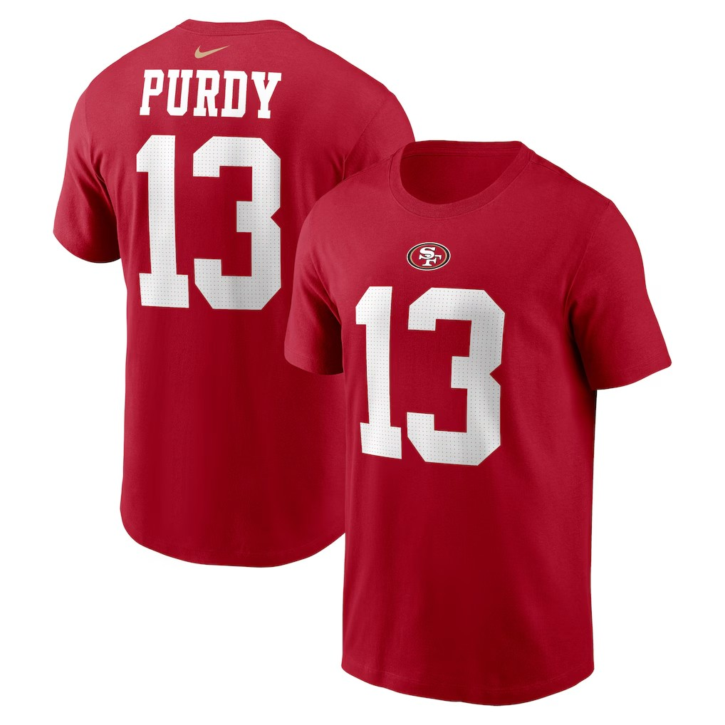 NFL Player T-Shirt Name And Number Brock Purdy 49ers