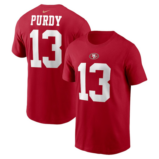 NFL Player T-Shirt Name And Number Brock Purdy 49ers