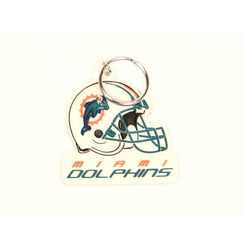 NFL Keychain Rubber Helmet Logo Dolphins