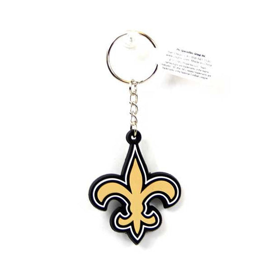 NFL Keychain Rubber Logo Saints