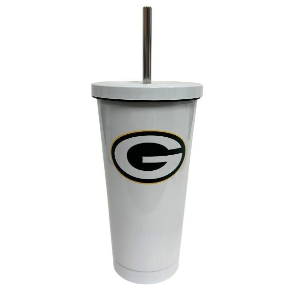 NFL Stainless Steel 20oz. Straw Tumbler Packers