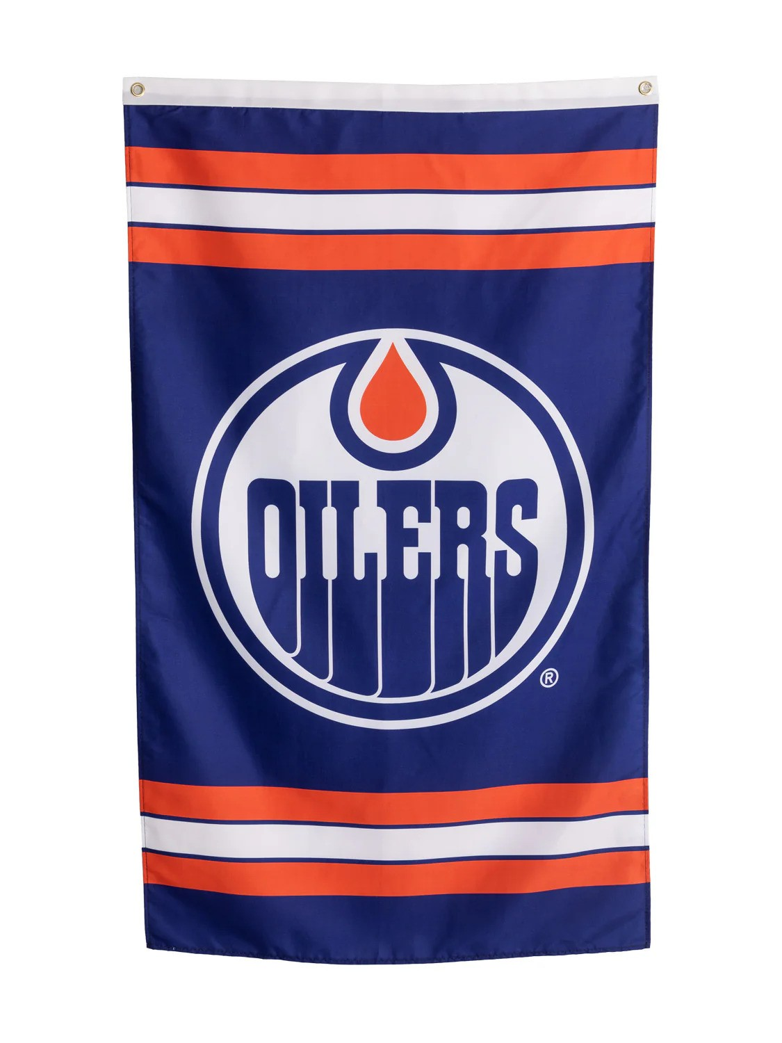 NHL Striped Vertical Banner Flag 30" x 50" Oilers