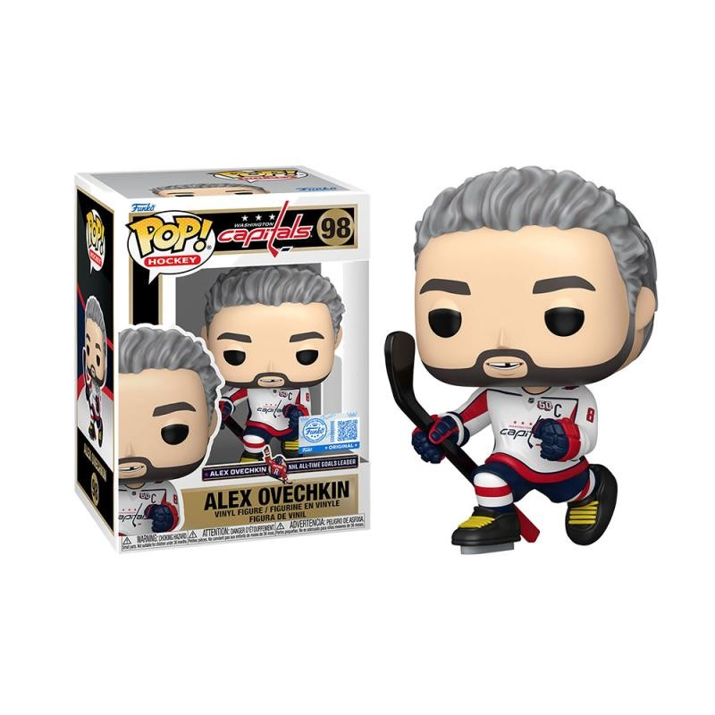 NHL Player Pop! Figure Away All Time Goals Leader Capitals Alex Ovechkin #98