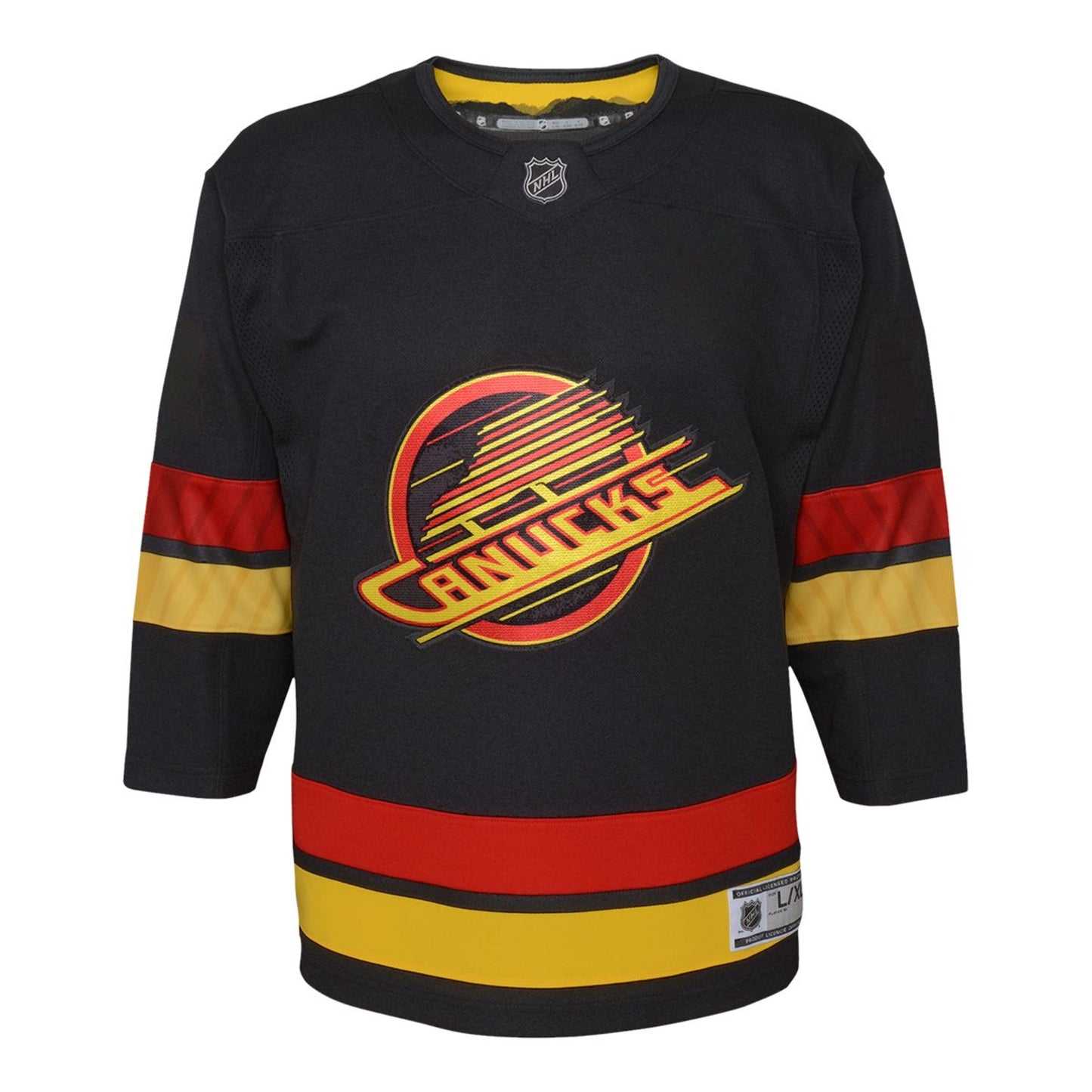 NHL Youth Blank Premier Jersey Alt Black Canucks
