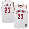 NBA Youth Hardwood Classics Player 2015-16 Swingman Jersey Home LeBron James Cavaliers (White)