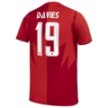 Canadian Soccer Association Youth Player FIFA World Cup 2026 Red Stadium Replica Jersey Alphonso Davies Team Canada