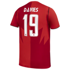 Canadian Soccer Association Youth Player FIFA World Cup 2026 Red Stadium Replica Jersey Alphonso Davies Team Canada