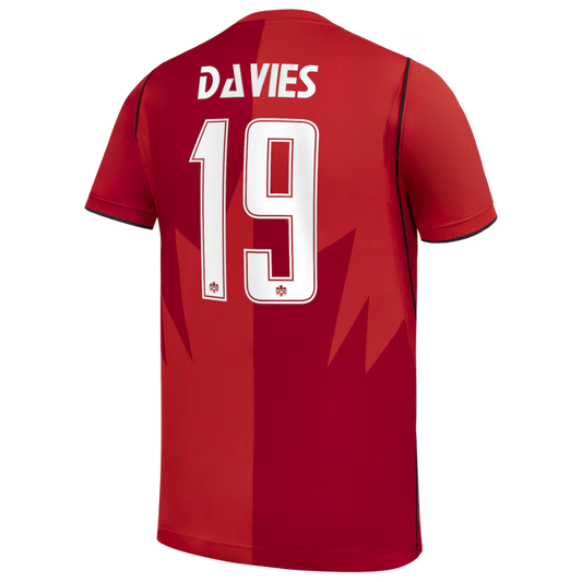 Canadian Soccer Association Youth Player FIFA World Cup 2026 Red Stadium Replica Jersey Alphonso Davies Team Canada