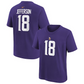 NFL Youth Player T-Shirt Name And Number Justin Jefferson Vikings