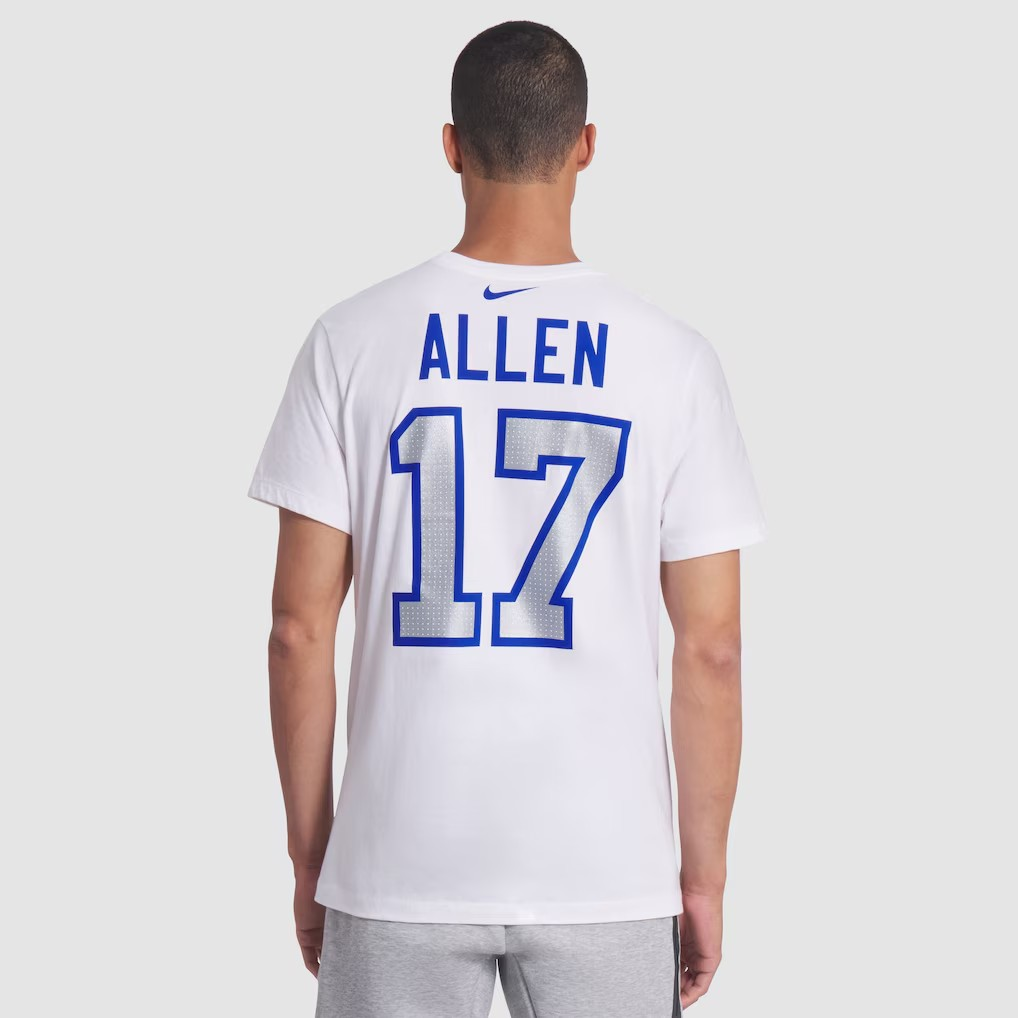 NFL Player T-Shirt Josh Allen 17 Bills White