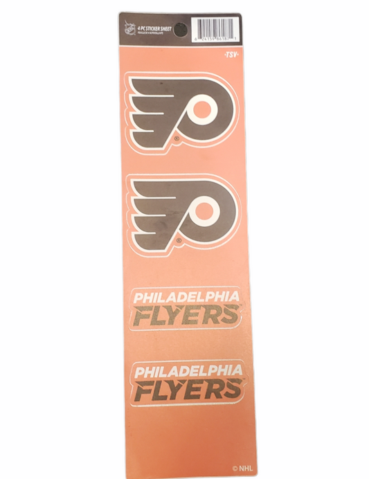 NHL 4Pc Sticker Sheet Flyers