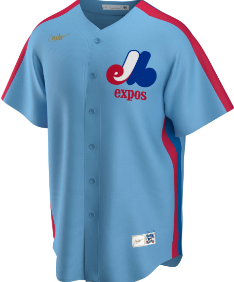 MLB Replica Cooperstown Jersey Blank Road Expos