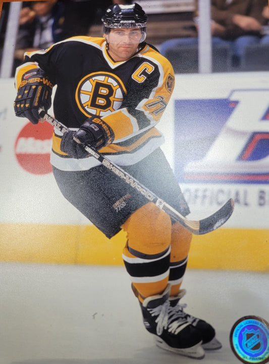 NHL 8X10 Vintage Player Photograph On Ice Ray Bourque Bruins