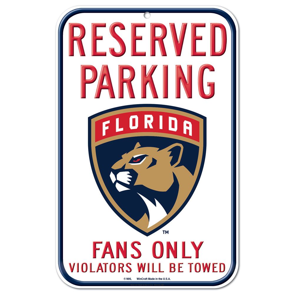 NHL Reserved Parking Sign Panthers