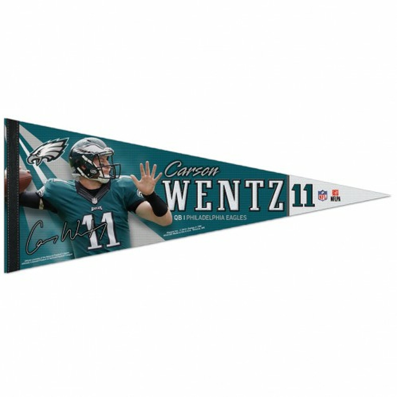 NFL Player Felt Pennant Carson Wentz Eagles