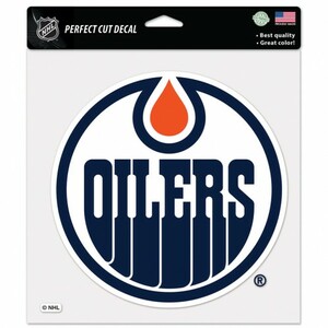 NHL Perfect Cut Decal 8x8 Oilers