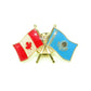 Country Lapel Pin Friendship Kazakhstan
