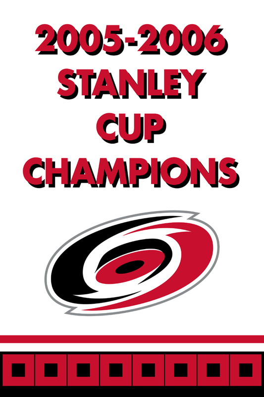 NHL Banner 5X3 Champions Hurricanes