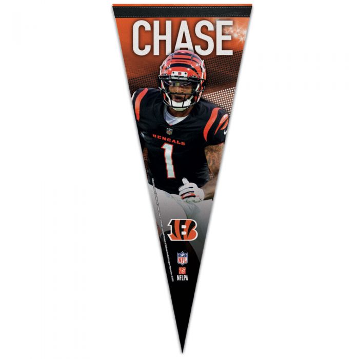 NFL Player Felt Pennant Ja'Marr Chase Bengals