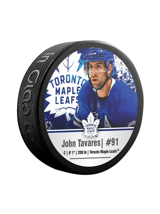 NHL Player Puck John Tavares Maple Leafs