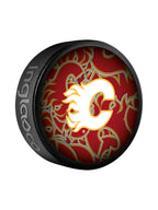 NHL Puck Souvenir Collector Clone Flames