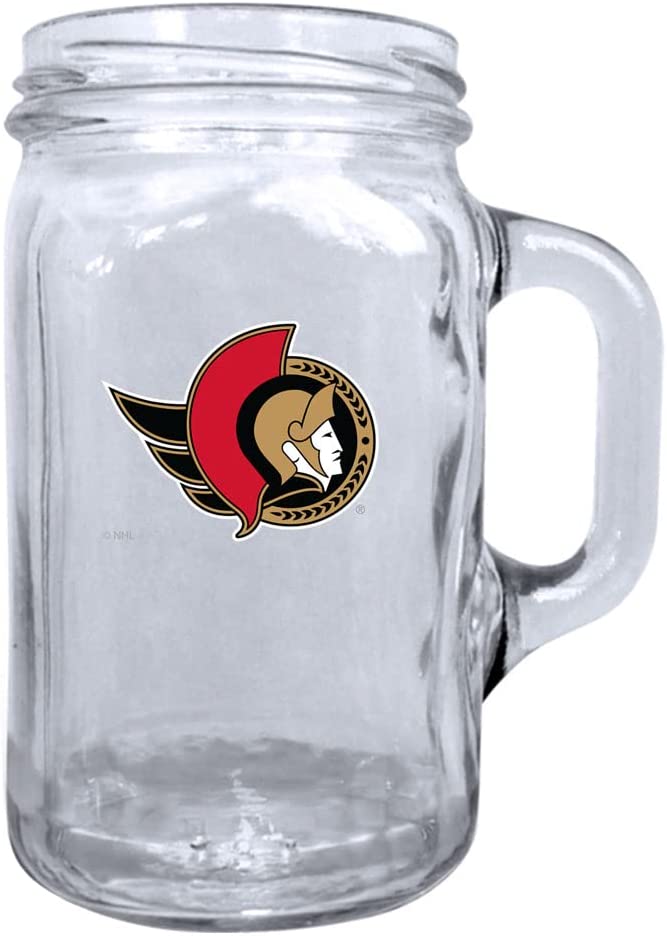 NHL Mason Jar 16.5oz. w/ Handle Senators