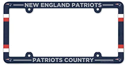 NFL License Plate Frame Plastic Patriots