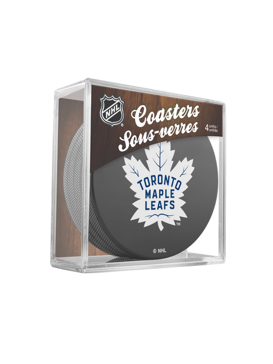 NHL Puck Coasters Maple Leafs
