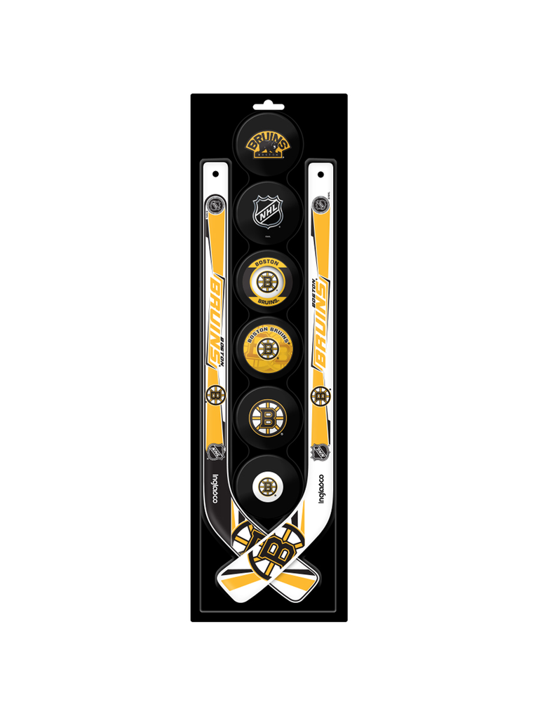 NHL Mini Stick Logo Set Mascot Bruins
