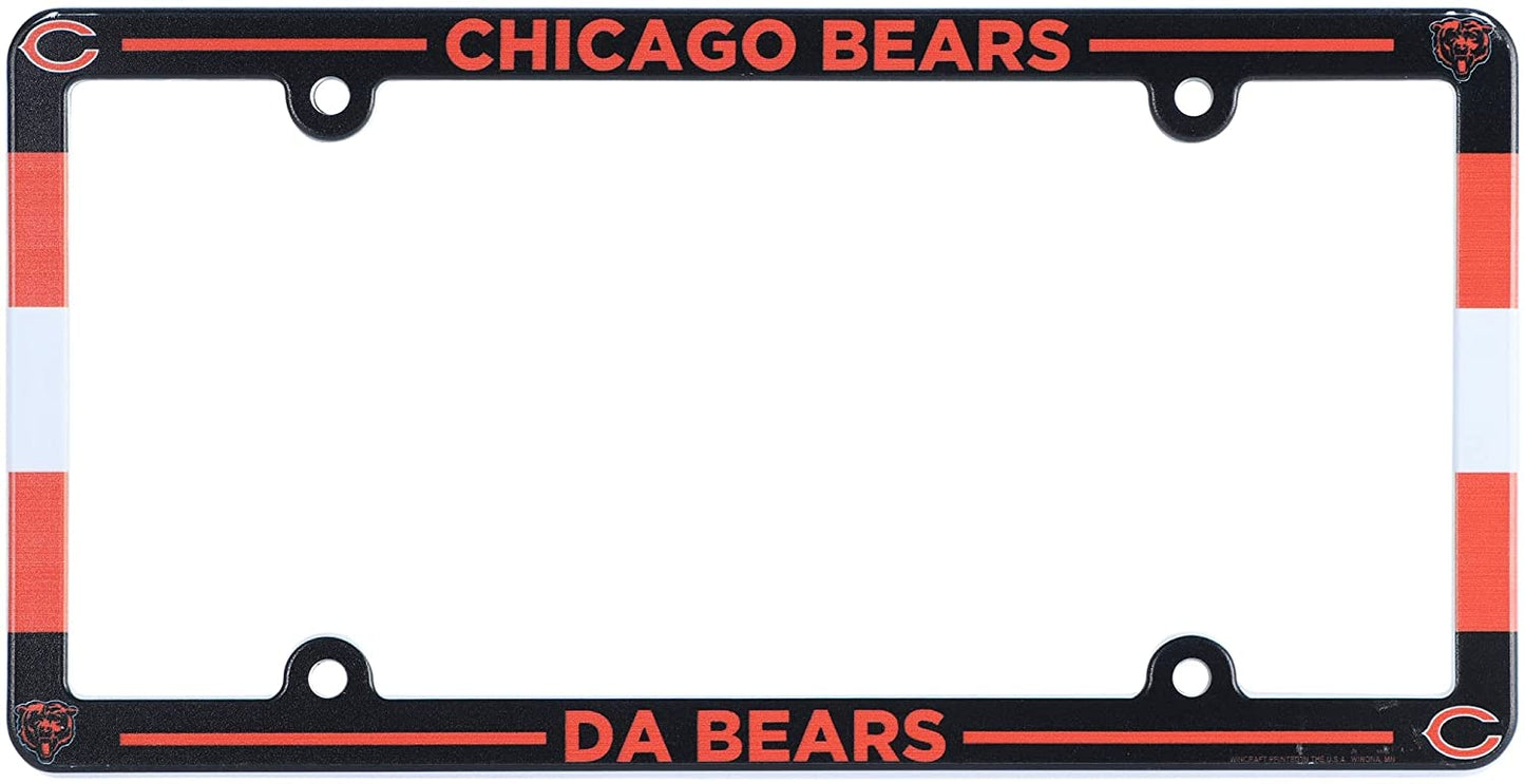 NFL License Plate Frame Plastic Bears