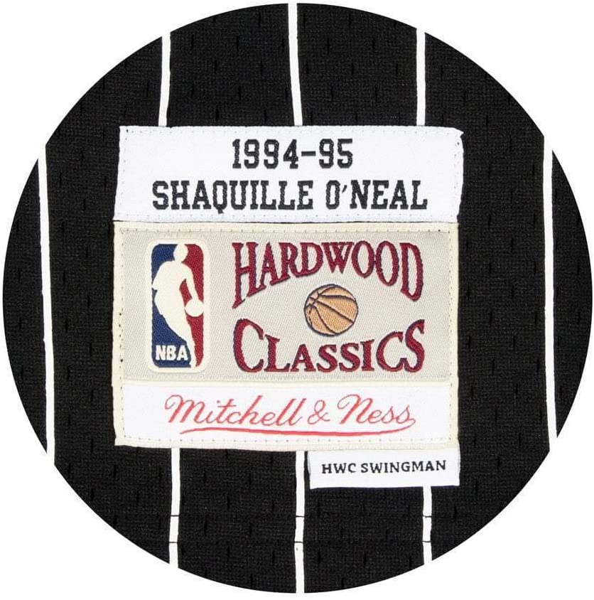 NBA Hardwood Classics Player 1994-95 Swingman Jersey Shaquille O'Neal Magic (Black w/Pin Stripes)