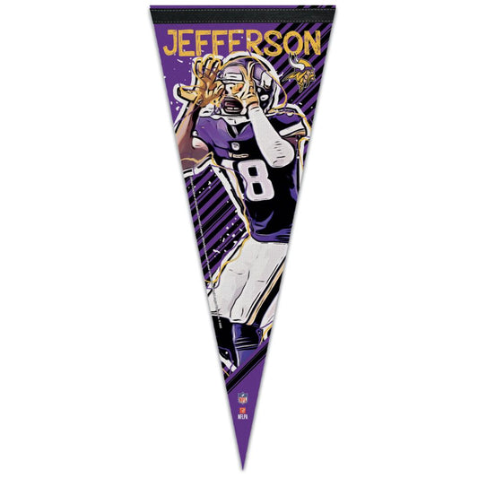 NFL Player Felt Pennant Griddy Justin Jefferson Vikings