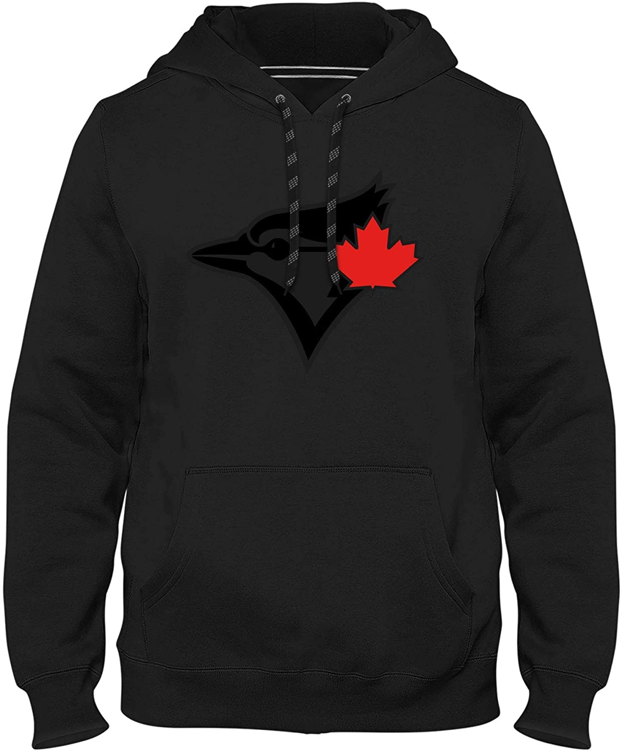 MLB Hoodie Tonal Black w/Red Leaf Blue Jays